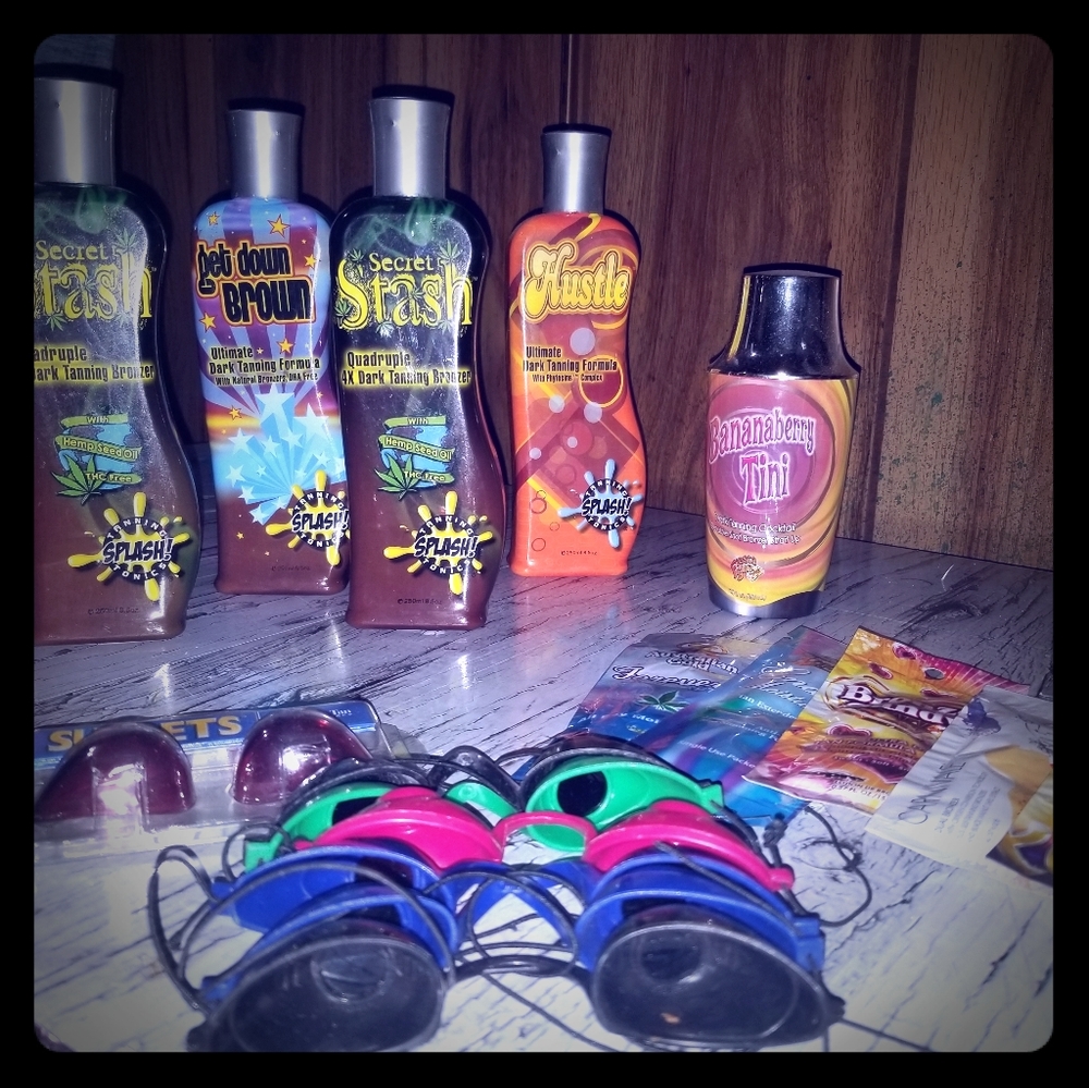 A Lot of tanning bed supplies